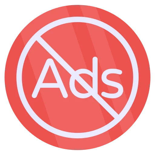No Ads Flat Icon
